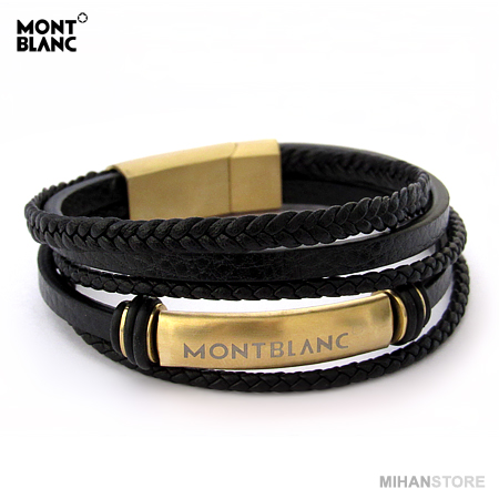 خرید دستبند چرم طرح Montblanc